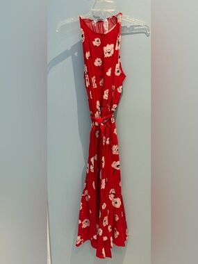 Derek Lam Red Floral Sleeveless Dress